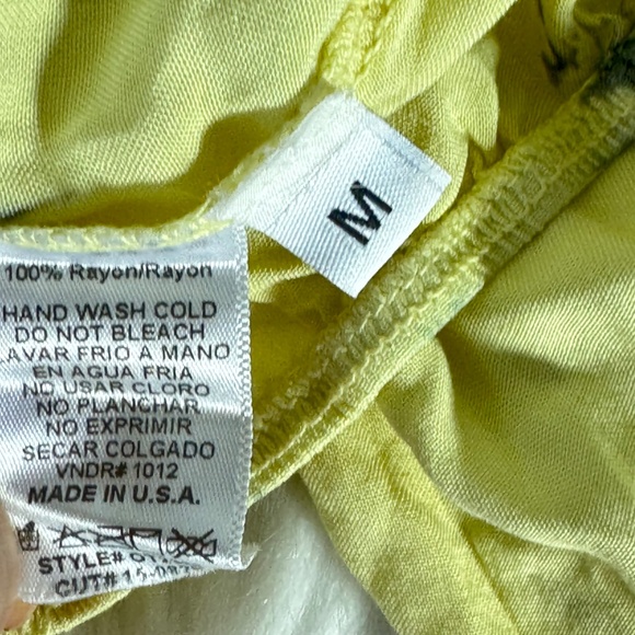 Surf Gypsy Yellow/Black Tie Dye Bell Sleeve Crop Top Sz M - Picture 8 of 8